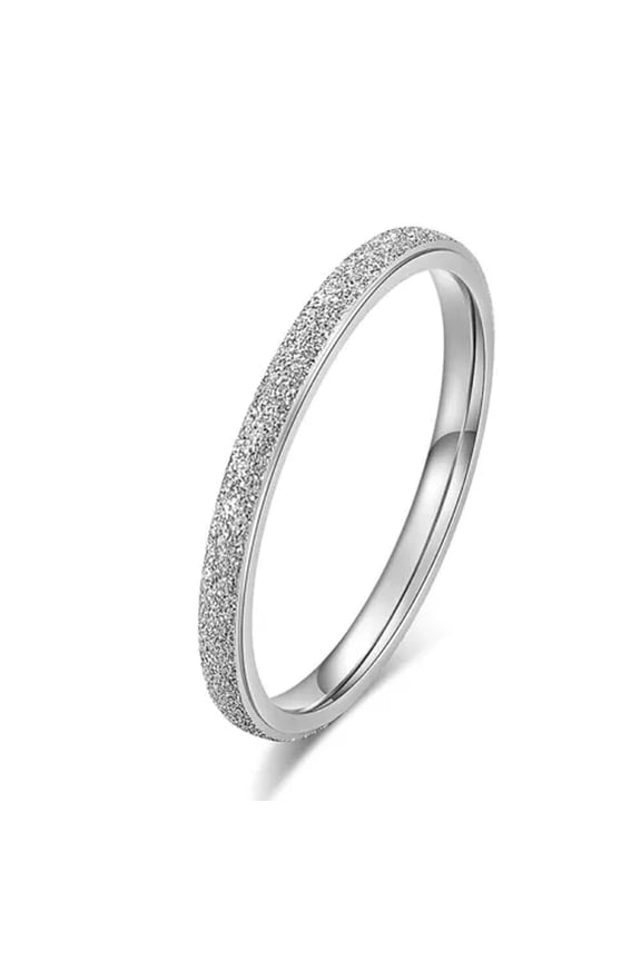Chunky Stainless Steel Finger Ring Matte Square Wide Men Women Jewelry Rings ➳-#silver/2mm-1pc-4