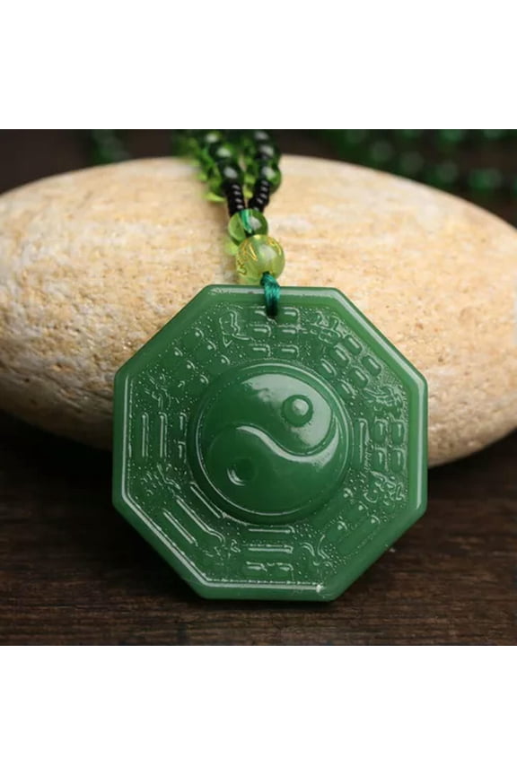 Classic Natural Chinese Agate Pendant Jade Necklace Blessing Lucky Amulet Gi WY4-A15