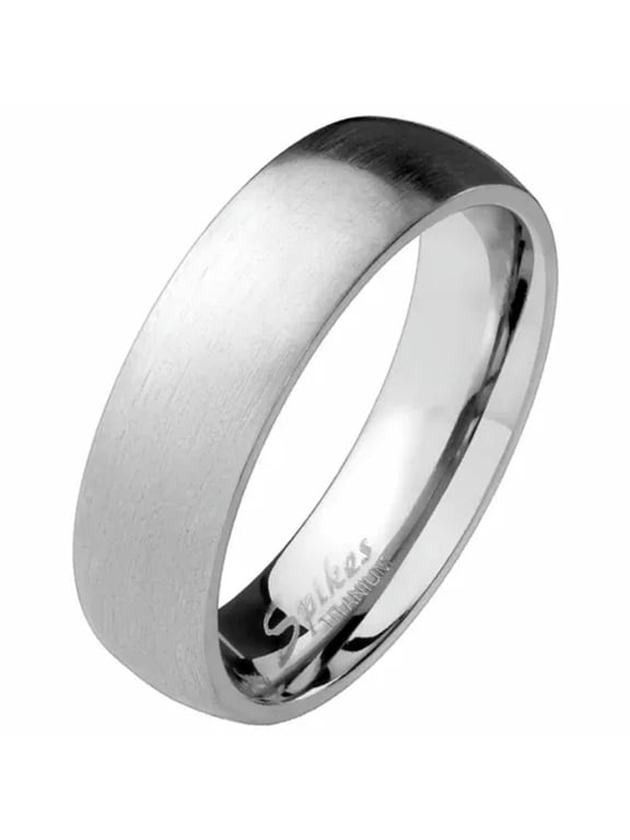 Classic Titanium Ring Mens Womens Simple Wedding Band 6mm Anniversary Sizes 5-13-9