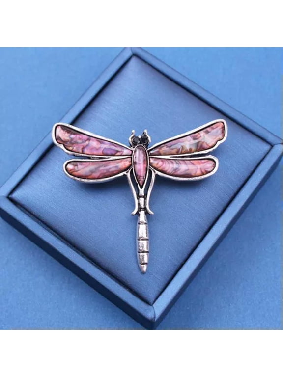 Classical Shell Inlay Dragonfly Brooch Fashion Insect Pin Women's Accessories-L7-6-3974
