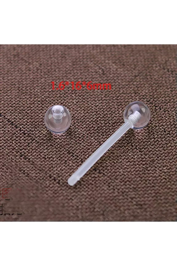Clear Acrylic Belly Button Nose Ring Lip Eyebrow Retainer Stud Earring Piercing-4