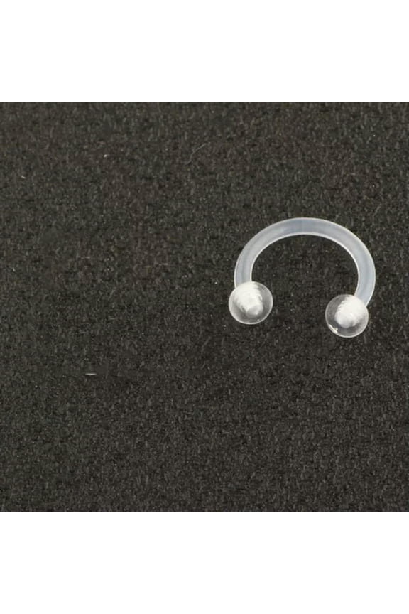Clear Acrylic Belly Button Nose Ring Lip Eyebrow Retainer Stud Earring Piercing-5