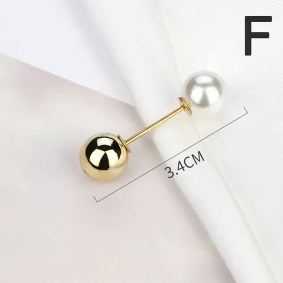 MATROOY Clothing Brooches Pearl Lapel Pin Sweater Dress Brooch Pants Pins Badge Buc-N8-F