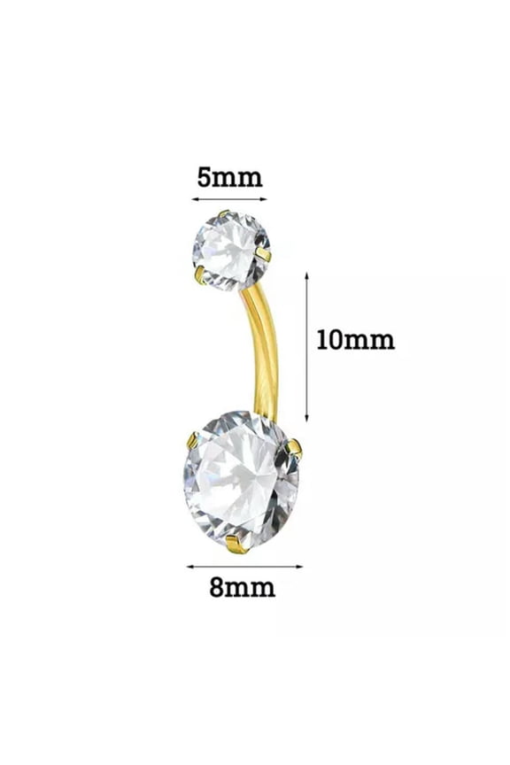 Colorful Belly Button Ring Stainless steel Rhinestone Dangle Navel Ring Piercing-B2