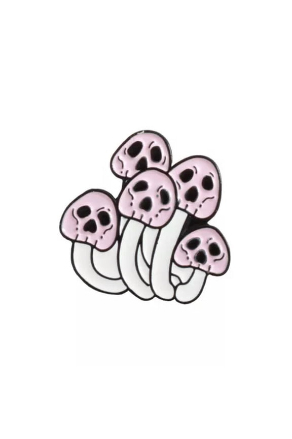 Creative Skull Face Mushroom Brooch Skull Mushroom Brooch Lapel Enamel pins!-2