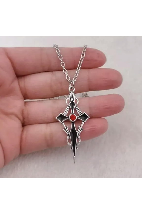 Cross Halloween Vampire Gothic Style Dark Personality Pendant Necklace