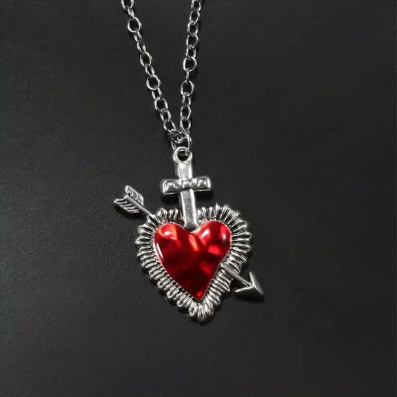MATROOY Cross Love Cupid's Arrow Dark Hallows Necklace