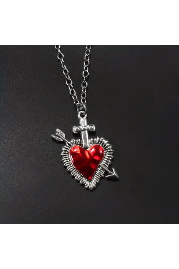 Cross Love Cupid's Arrow Dark Hallows Necklace