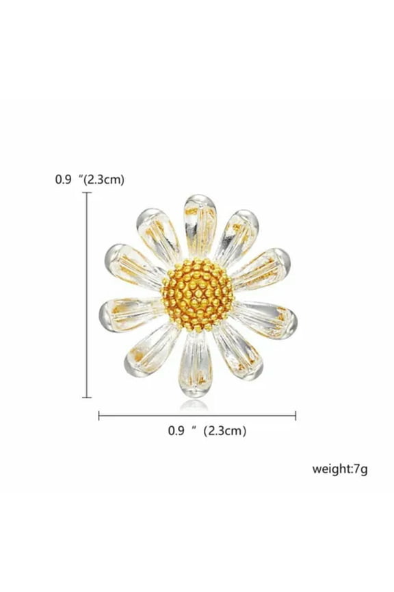 Crystal Daisy Sunflower Plant Enamel Rhinestone Bouquet Brooch Pin Party Women-Daisy