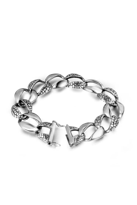 Curb Cuban Link Huge Heavy Punk Men 316L Stainless Steel Bracelet Link Bracelet