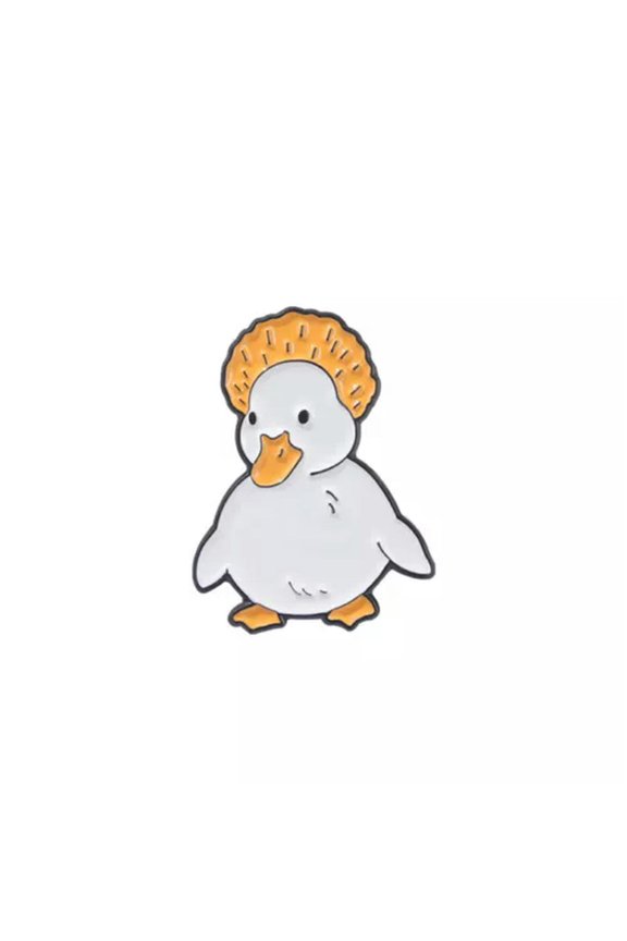Cute Animal Duck Brooch Cartoon Crown Duck Brooch Enamel Pin Fashion Badge Gift-2