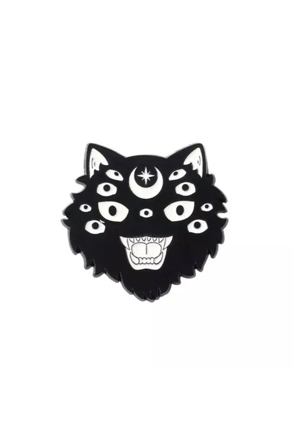 Cute Halloween Cartoon Enamel Lapel Collar Pin Corsage Brooch Xmas Jewelry Gifts-Skeleton Cat-2