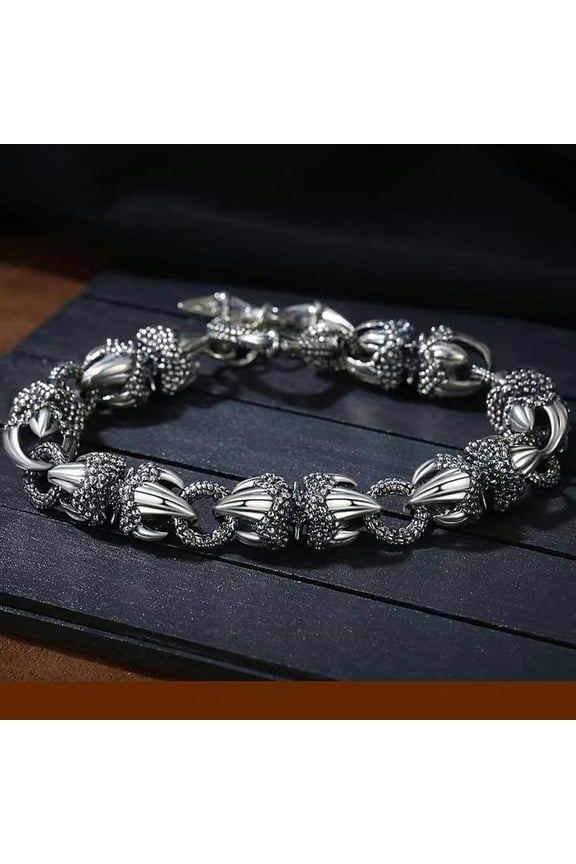 Dragon Pattern Leather Bracelet Unisex Fashion Accessory Jewelry Bracelet-7.08in/18cm