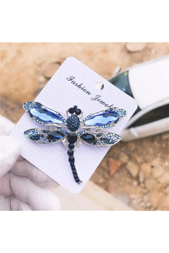 Dragonfly Rhinestone Brooches Jewelry Vintage Metal Crystal Brooch Access~f5 WY4