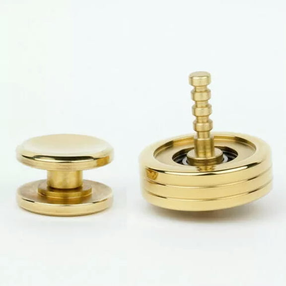MATROOY EDC Brass /Stainless Steel Spinner Top Hand Twisting Spinning Top Ceramic Bead-Brass