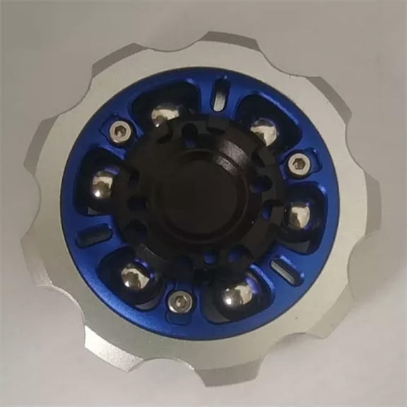 MATROOY EDC Gear Burst Metal Fidget Spinner Adult Fidget Toys Hand Spinner ADHD Tool-Blue Silver