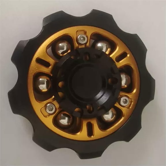MATROOY EDC Gear Burst Metal Fidget Spinner Adult Fidget Toys Hand Spinner ADHD Tool-Golden Black