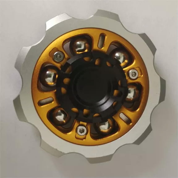 MATROOY EDC Gear Burst Metal Fidget Spinner Adult Fidget Toys Hand Spinner ADHD Tool-Golden Silver