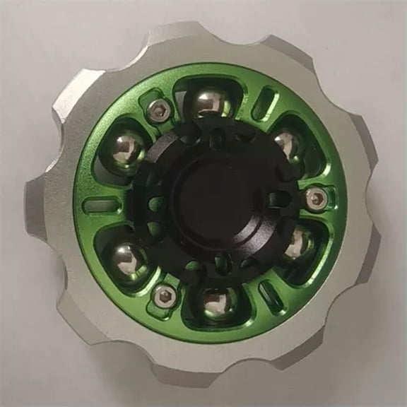 MATROOY EDC Gear Burst Metal Fidget Spinner Adult Fidget Toys Hand Spinner ADHD Tool-Green Silver