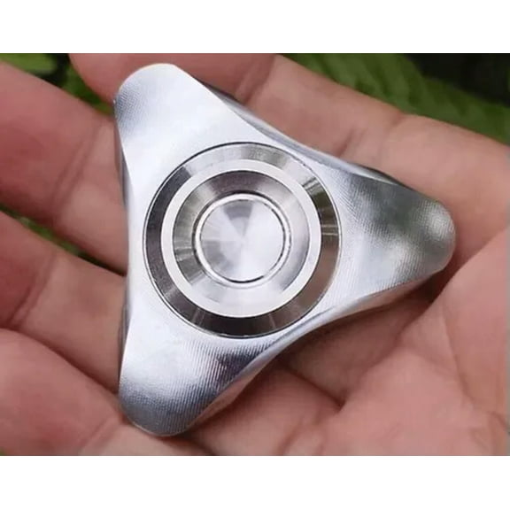 MATROOY EDC Hand Spinner Adult Fidget Toys Stainless Steel Triangle Fidget Adult Spinner-Silver B