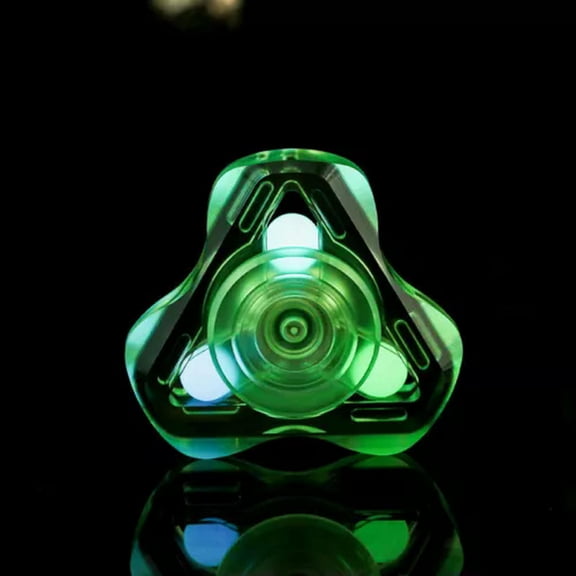MATROOY EDC Luminous Transparent PC Fidget Spinner Adult Hand Spinner ADHD Fidget Toys-PC Green