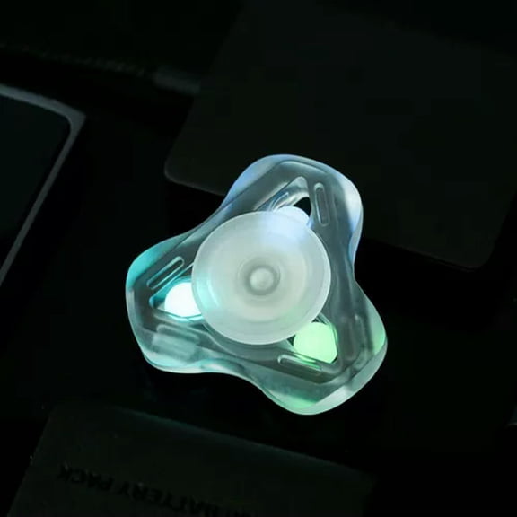 MATROOY EDC Luminous Transparent PC Fidget Spinner Adult Hand Spinner ADHD Fidget Toys-PC Transparent