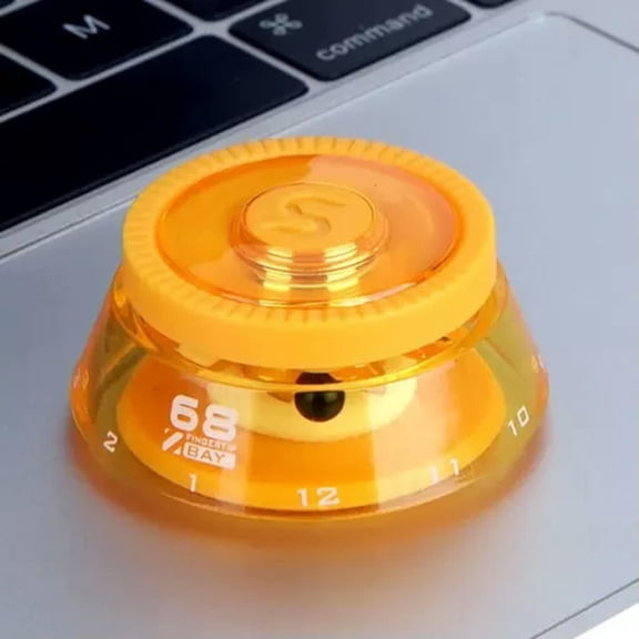 MATROOY EDC Planet Wheel Disc Fidget Spinner Adult Ratchet Wheel Button Fidget Toys-Yellow