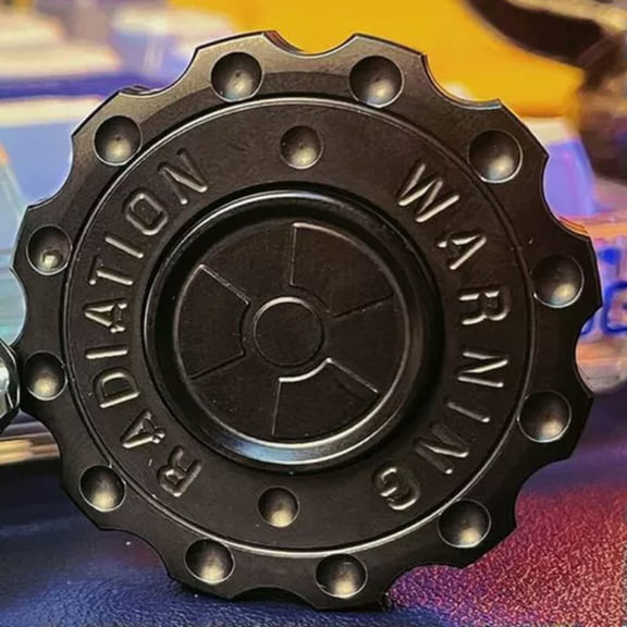 MATROOY EDC Radiation Warning Fidget Clicker Spinner Gear Hand Spinner Adult Fidget Toys-Black