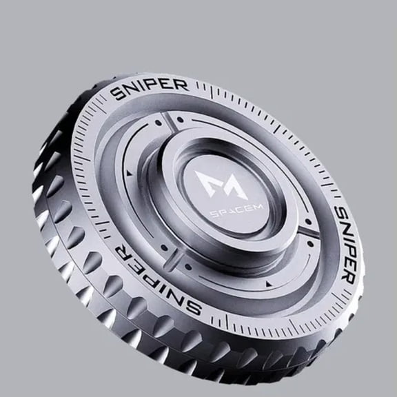 MATROOY EDC Sniper Mechanical Ratchet Fidget Spinner Fidget Clicker Adult Fidget Toys-Silver