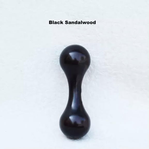 MATROOY EDC Solid Sandalwood Begleri Unzip Toys Knucklebone Turn Bone Finger Dumbbell-Black Sandalwood