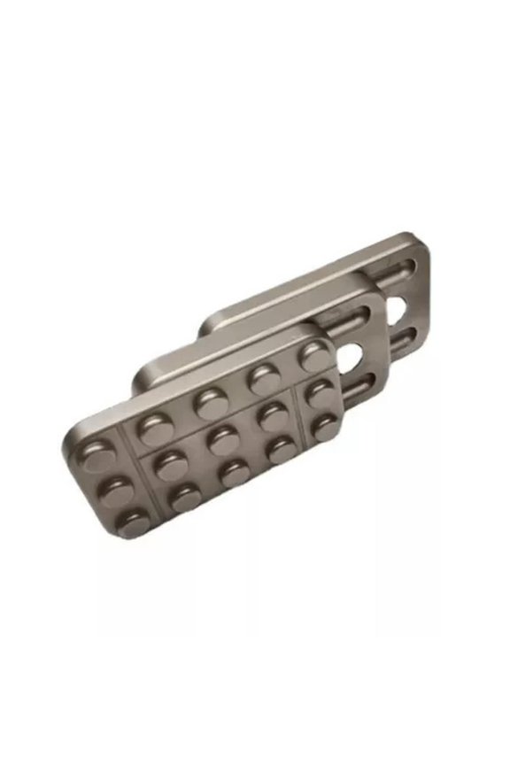 EDC Stainless Steel Building Blocks Fidget Slider Adult Metal ADHD Fidget Toys-Three Layer