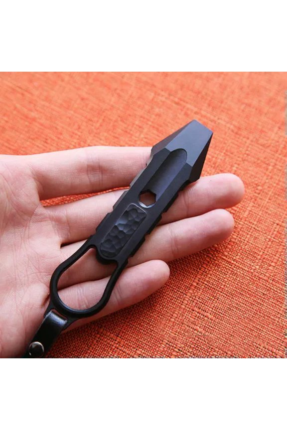 EDC TC4 Titanium Alloy Pry Bar Keychain Crowbar Outdoor Multi Tool Multi Tools-PVD Black Coating