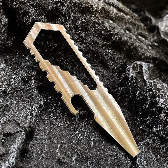 MATROOY EDC TITANER TC4 Titanium Alloy Portable Multi Tools Card Crowbar Pry Bar Outdoor