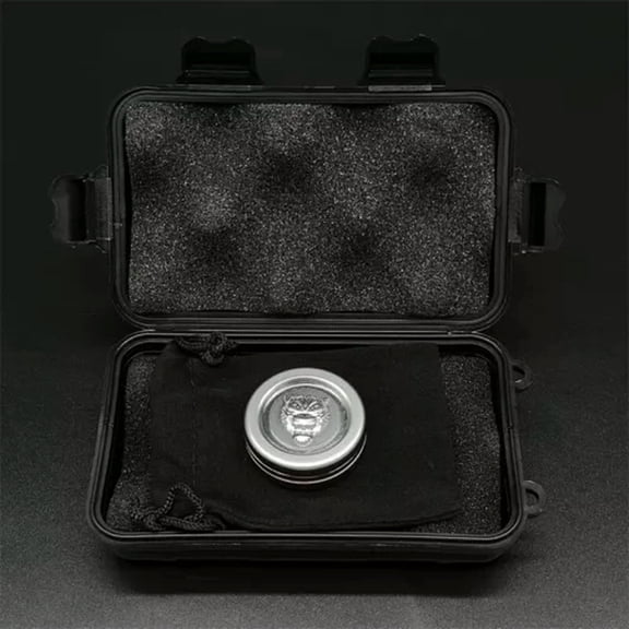 MATROOY EDC Tiger Head Ratchet Wheel Haptic Coins Fidget Clicker Fidget Toys ADHD Tool-Silver