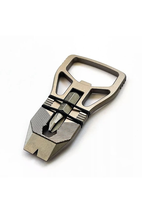 EDC Titanium Alloy Keychain Pendant Pry Bar Crowbar Tool Multi Tool