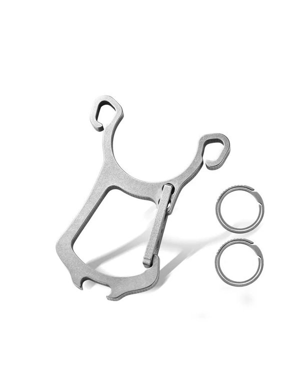 EDC Titanium Alloy Multi Tools Keychain Bottle Opener with Key Ring Gift
