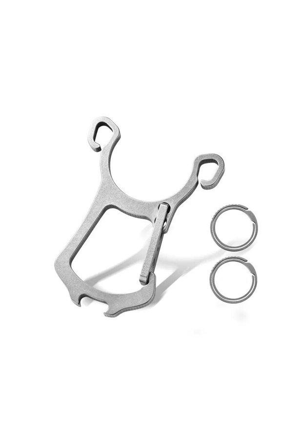 EDC Titanium Alloy Multi Tools Keychain Bottle Opener with Key Ring Gift