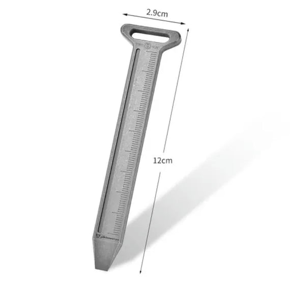 MATROOY EDC Titanium Alloy Pry Bar Crowbar Ruler Backpack Ornament Outdoor Multi Tools-Titanium Stone Wash