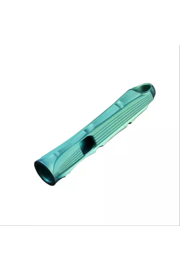 EDC Titanium Alloy Whistle Outdoor Survival Twin Tubes SOS High Frequency 120DB-Titanium Alloy Green