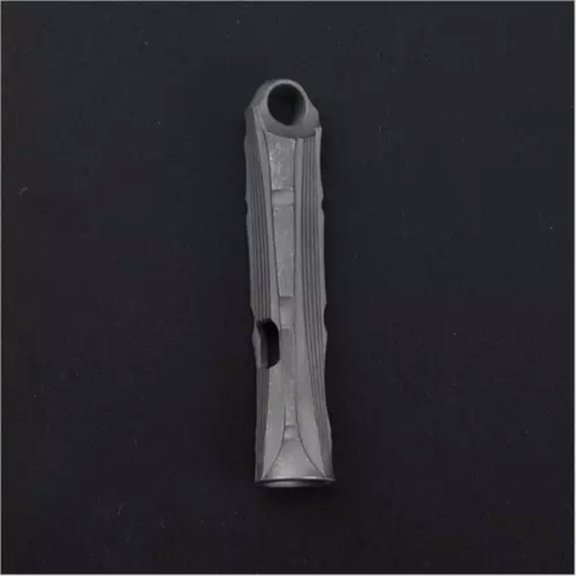 MATROOY EDC Titanium Alloy Whistle Outdoor Survival Twin Tubes SOS High Frequency 120DB-Titanium Alloy Stone Wash