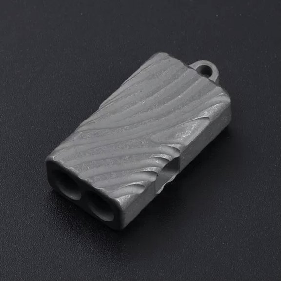 MATROOY EDC Titanium Emergency Whistle Survival Safety Whistle Outdoor Pet Training Gift-Stonewash
