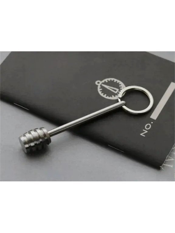 EDC Titanium Keychain Pendant Knife Beads Organizer Holder Stick Multi Tools
