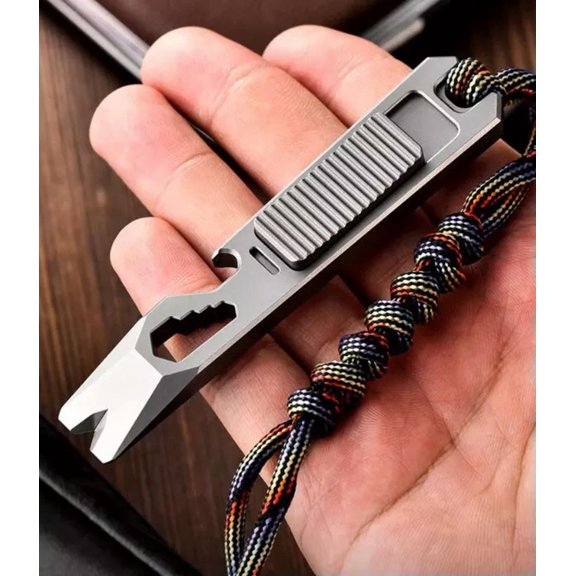 MATROOY EDC Titanium Multi Tools Pry Bar Crowbar Fidget Clicker Card Tool Stress Relief