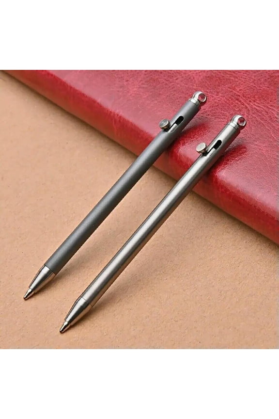 EDC Titanium Pen Ballpoint Outdoor Tactical Pocket Keychain Survival Gadget Tool