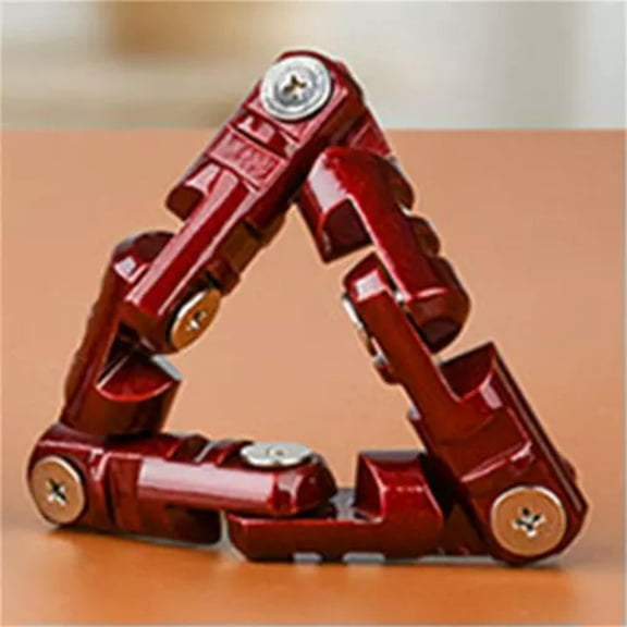 MATROOY EDC Triangular Fidget Roller Adult Metal Fidget Toys Anxiety Stress Relief Toys-Red