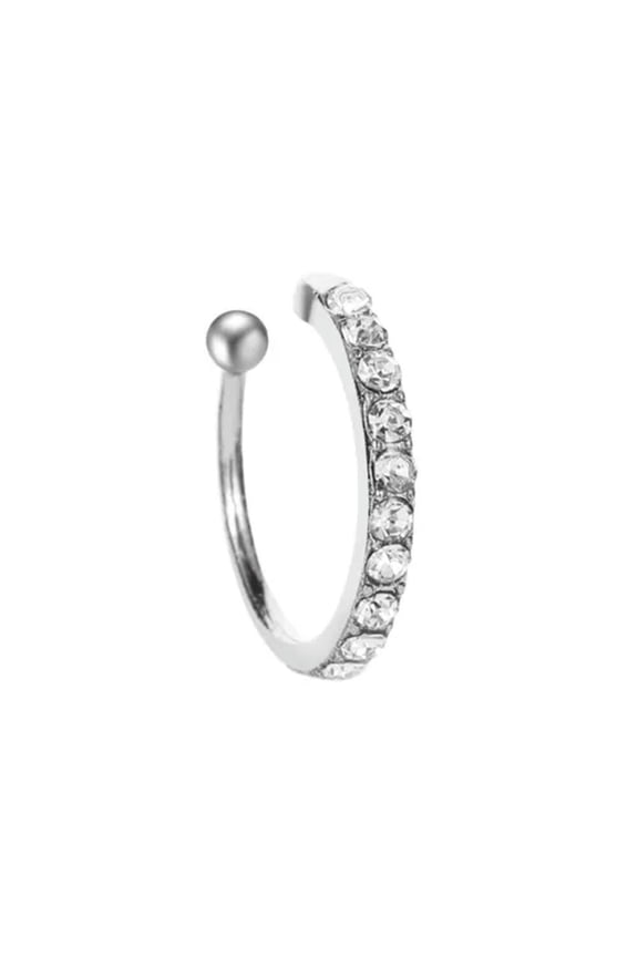 Ear Cuff No Piercing Earrings Fake Earrings Ear Clip Helix Cartilage Clip Open -silver