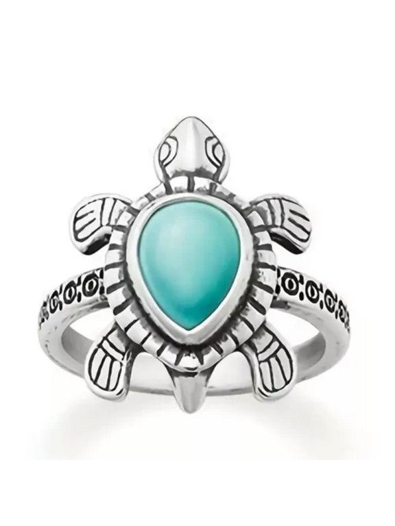 Elegant Sea Turtle Tortoise Wedding Engagement Ring Size 10