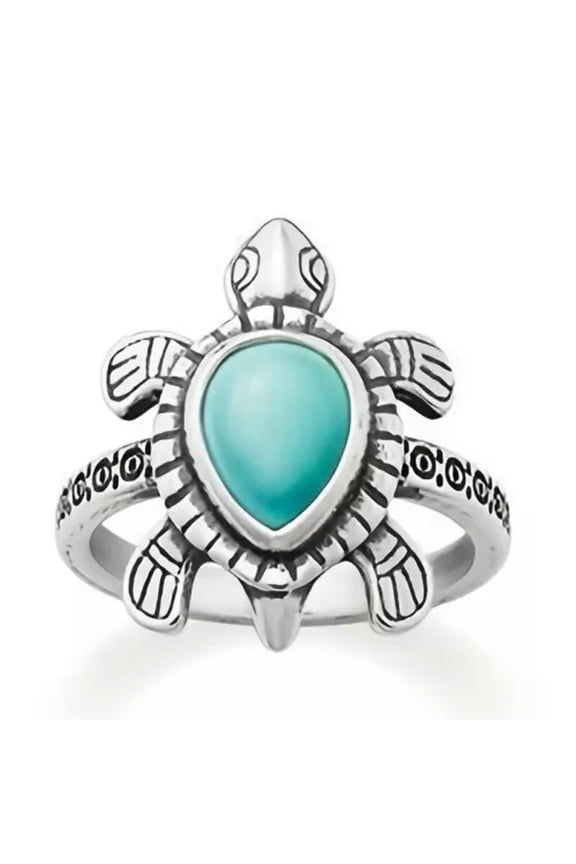 Elegant Sea Turtle Tortoise Wedding Engagement Ring Size 10