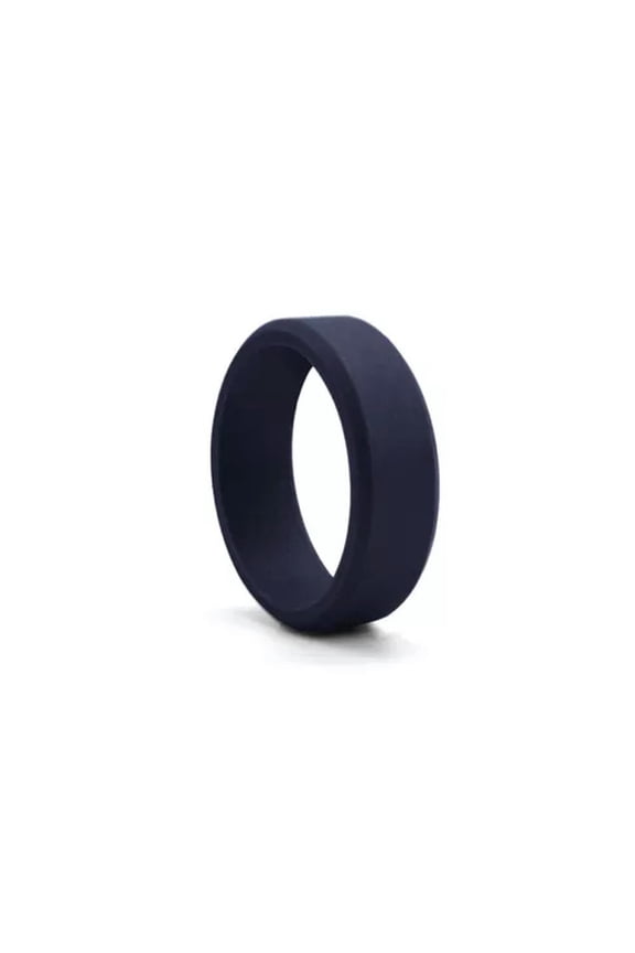 Engagement Rings Silicone Ring 8MM Men Ring Rubber Bands Finger Ring Sports 1Pcs-dark blue-12
