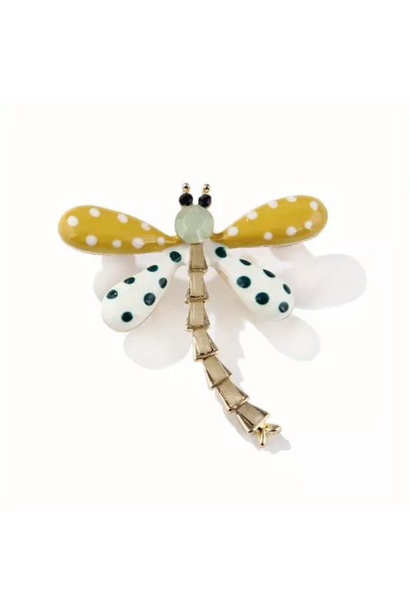 Fashion Alloy Resin Spotted Insect Dragonfly Brooch Jewellery-style2